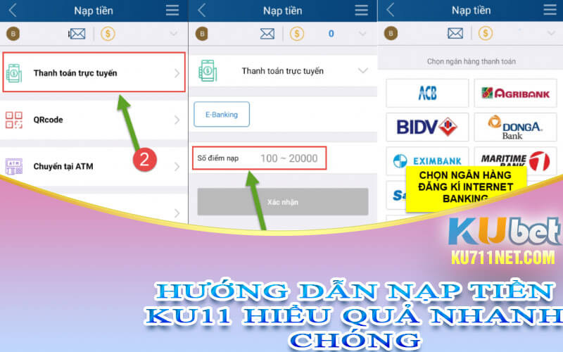 Huong dan nap tien ku11 hieu qua nhanh chong